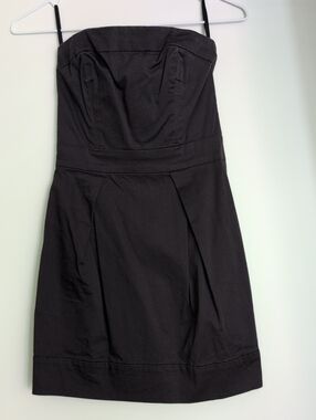 French Connection Charcoal Strapless Dress